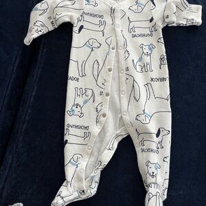 Adorable Dog Print Kids One Piece